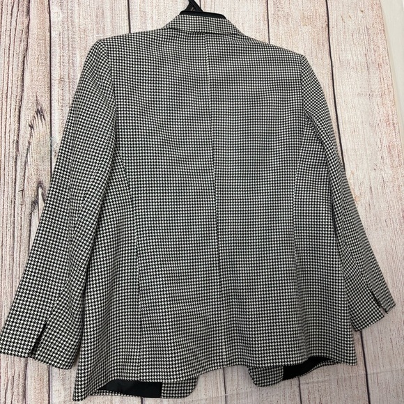 Vintage Talbots Womens Houndstooth Wool Blazer Jacket size 10 Petite - Picture 9 of 13
